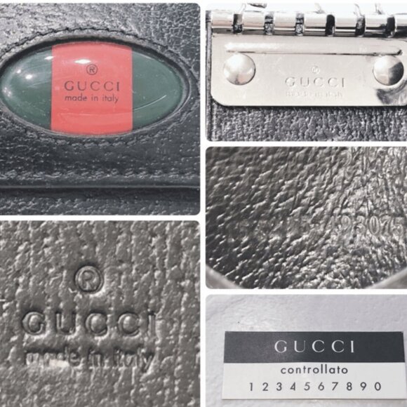 Gucci 6-ring key case, black leather, Sherry line - Picture 3 of 10